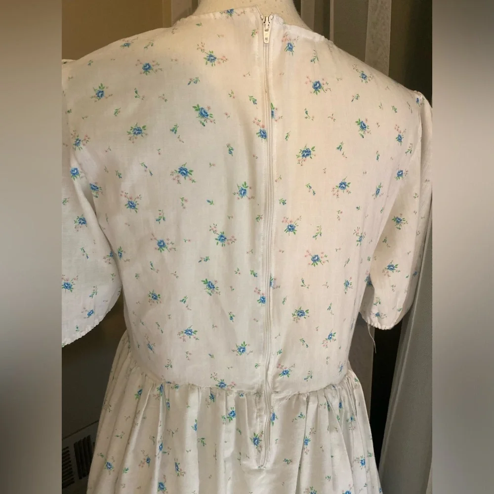 Vintage 70’s handmade prairie puff sleeve mini dress - Picture 8 of 8